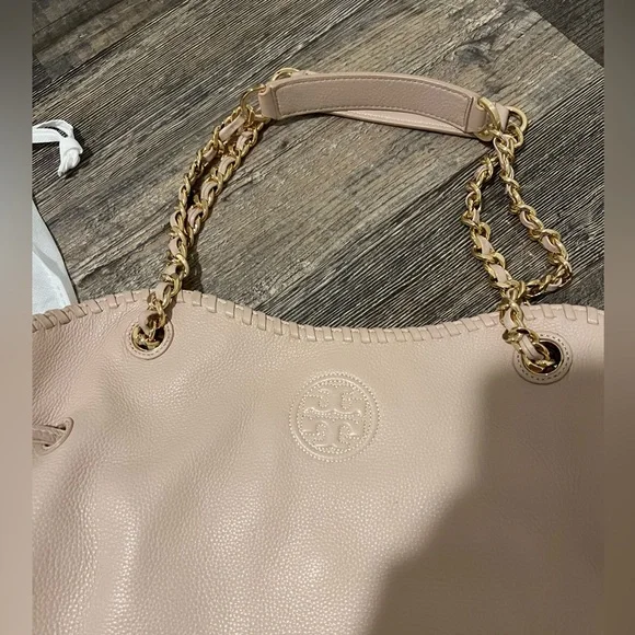 Tory Burch Tan/pink Leather Tote Bag - Picture 2 of 13